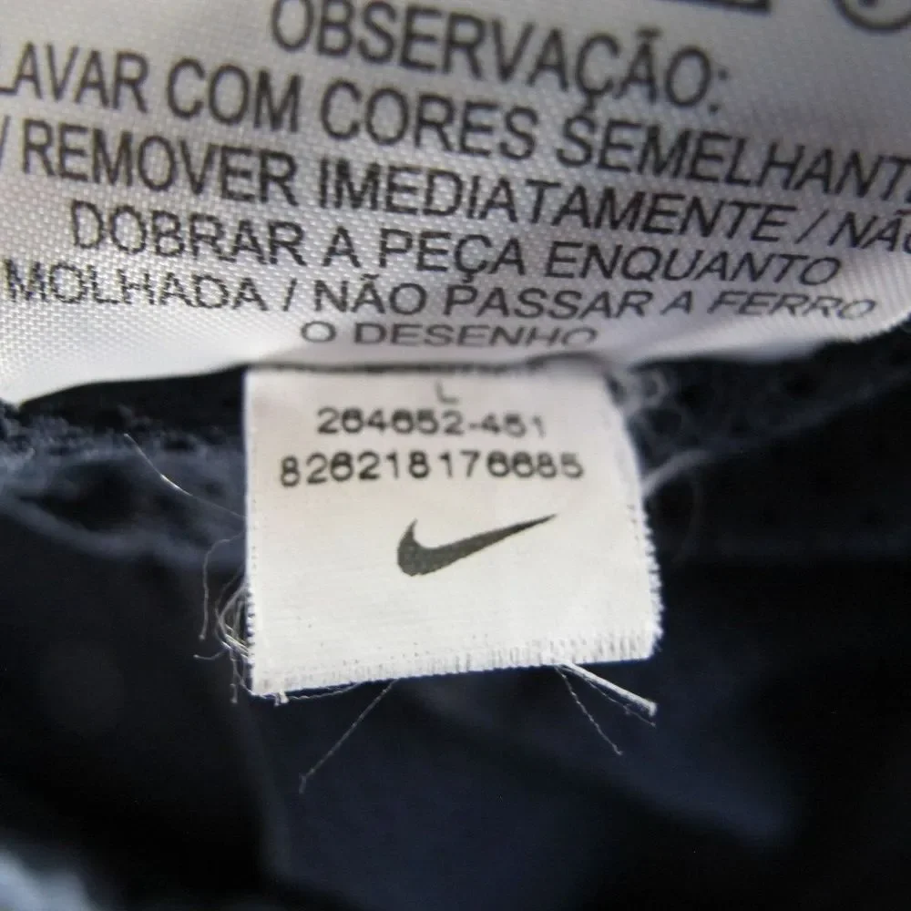 Men's Large Nike‎ Full Zip Blue Color Block Embroidered Logo Jacket